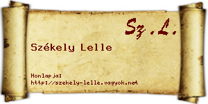 Székely Lelle névjegykártya